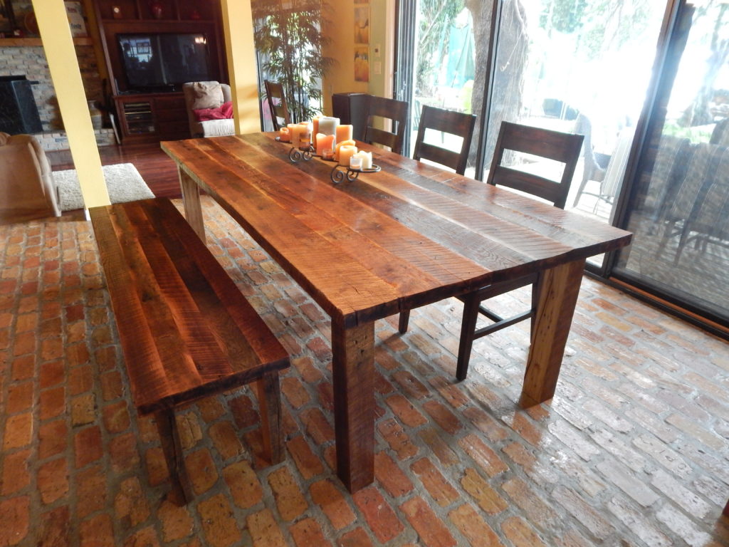 Dawn's Reclaimed Wood Farmhouse Dining Table | Fama Creations